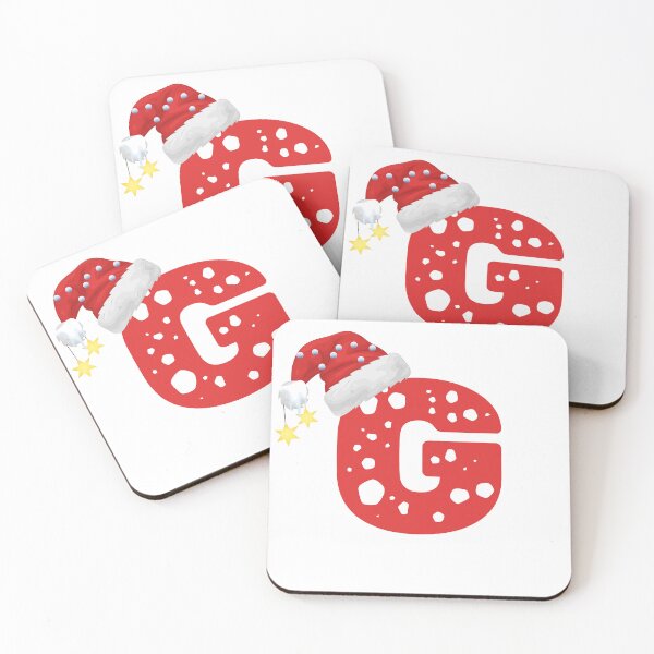 Item preview, Christmas Letter G | Santa Hat Monogram designed and sold by EchoPrint Co..