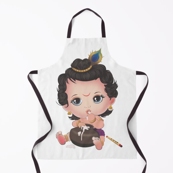 Item preview, Cute Baby Krishna Digital Illustration – Bal Krishna Eating Butter Art (High-Quality PNG) designed and sold by Diksharthic.
