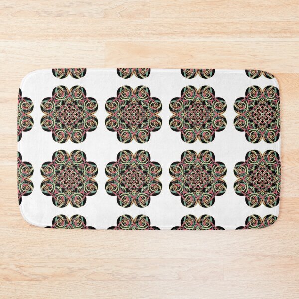 Item preview, Intricate Celtic Knot Mandala ​Pastel Swirls on Black ​Symmetrical Knotwork Design.  designed and sold by ZyVoAli.