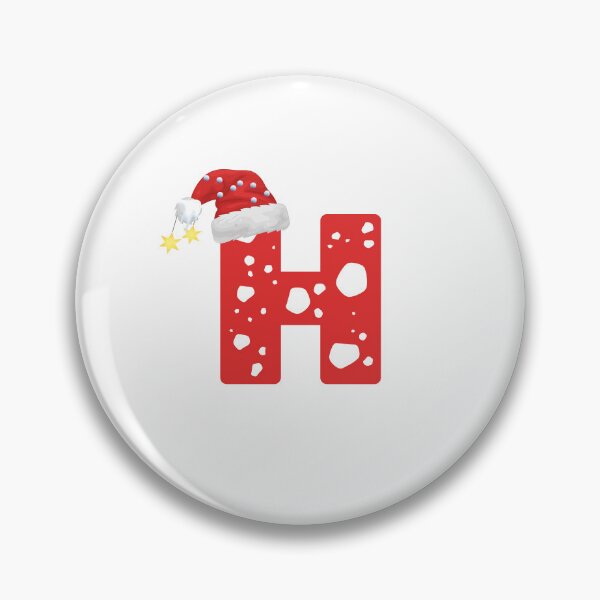Item preview, Christmas Letter H | Santa Hat Monogram designed and sold by EchoPrint Co..