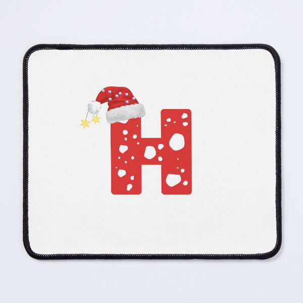 Item preview, Christmas Letter H | Santa Hat Monogram designed and sold by EchoPrint Co..