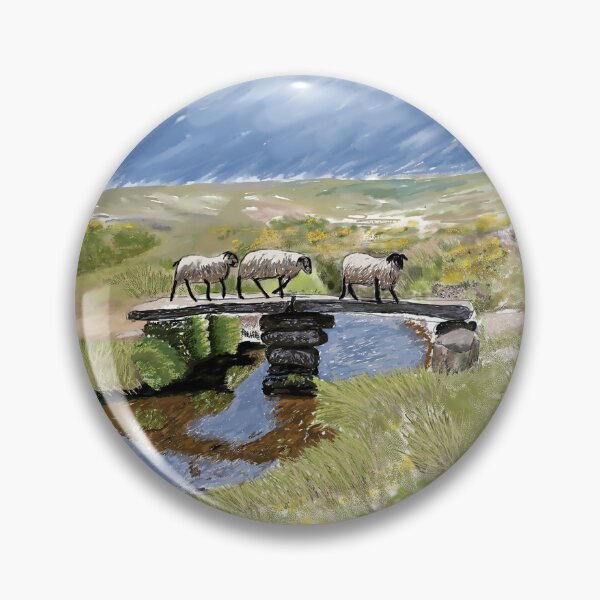 Item preview, 3 sheep on the moors in Dartmoor NP designed and sold by jehb.creative.