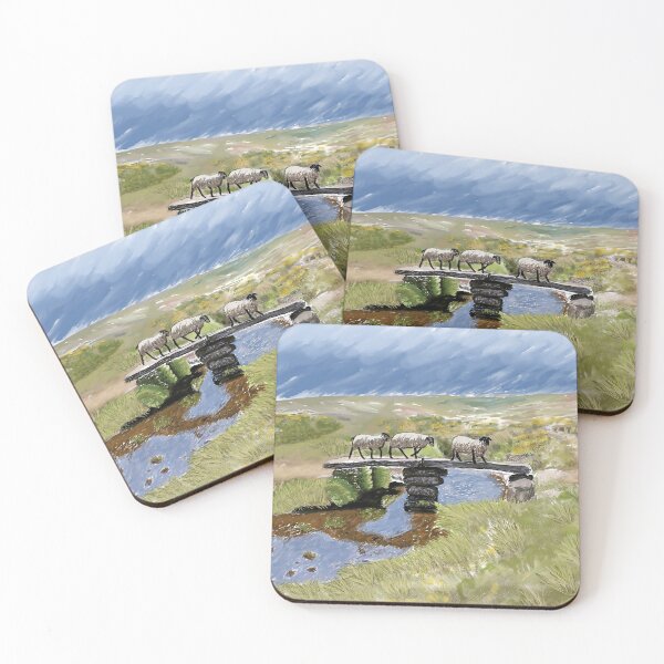 Item preview, 3 sheep on the moors in Dartmoor NP designed and sold by jehb.creative.