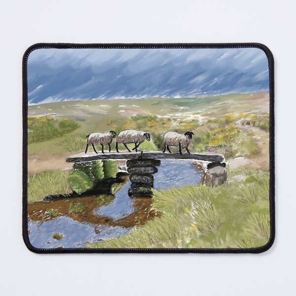Item preview, 3 sheep on the moors in Dartmoor NP designed and sold by jehb.creative.