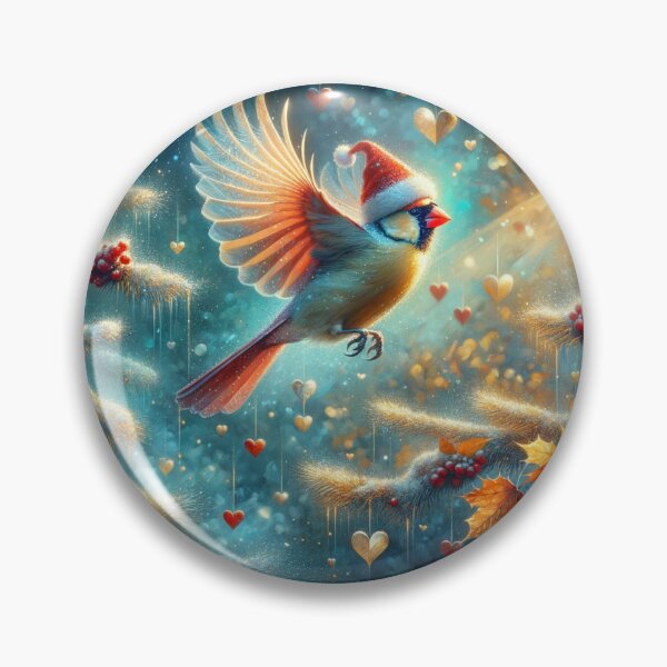 Item preview, Christmas Cardinal in Flight designed and sold by M-Y-A-R-T-.