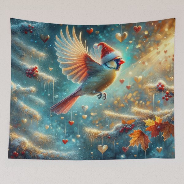 Item preview, Christmas Cardinal in Flight designed and sold by M-Y-A-R-T-.