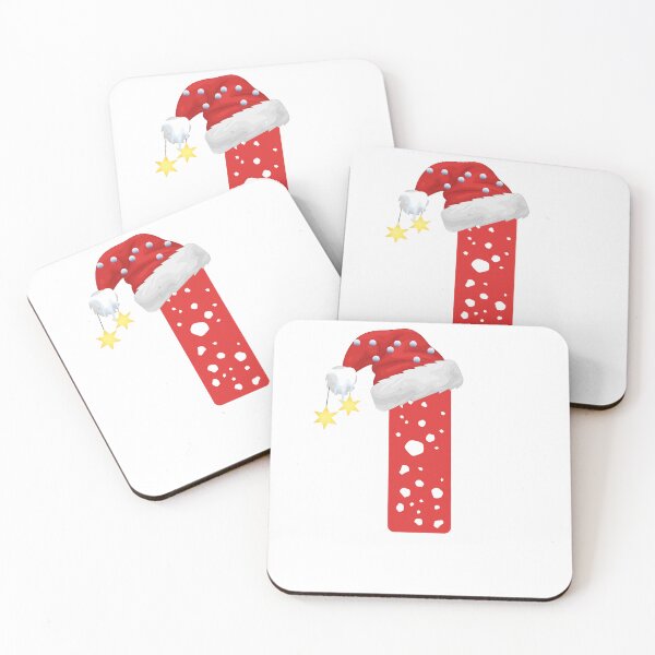 Item preview, Christmas Letter I | Santa Hat Monogram designed and sold by EchoPrint Co..