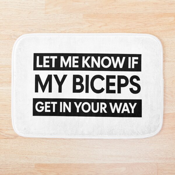 Item preview, Funny Biceps Get In Your Way Gym Quote designed and sold by Streetwear Clothing | Fit Life.
