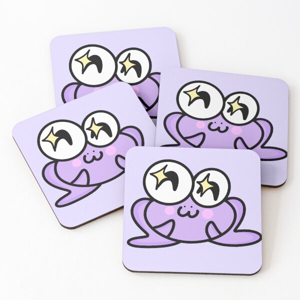 Item preview, Carita de rana adorable UwU - Emoji de rana morada kawaii designed and sold by SolarWayfarer.