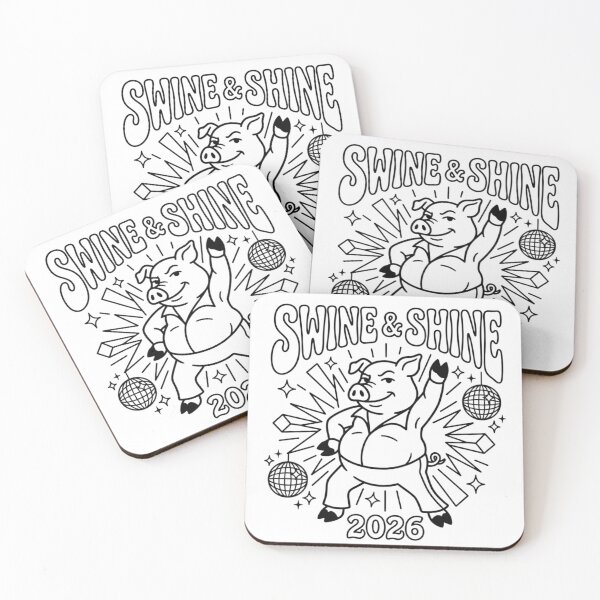 Item preview, Swine and Shine 2026 Retro Pig designed and sold by MandalynnInk.