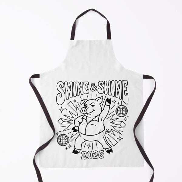 Item preview, Swine and Shine 2026 Retro Pig designed and sold by MandalynnInk.
