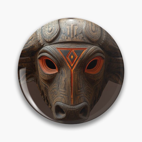 Item preview, Primal Wood Buffalo Mask – Illuminated Force and Control designed and sold by SavannaStrikes.