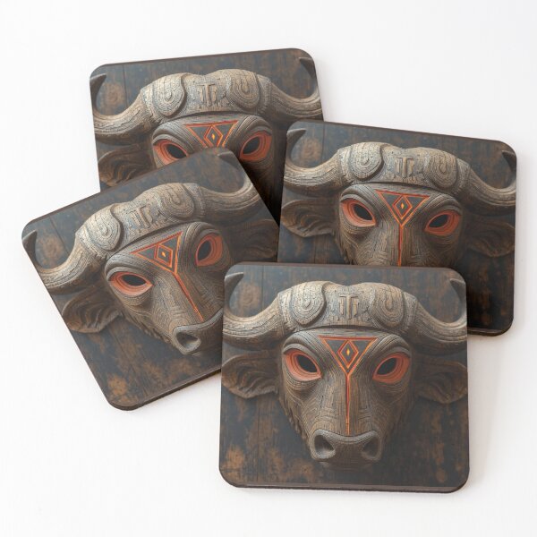 Item preview, Primal Wood Buffalo Mask – Illuminated Force and Control designed and sold by SavannaStrikes.
