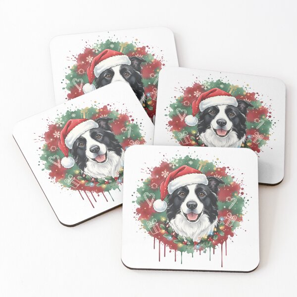 Item preview, Border Collie | Christmas Colorful Watercolor Design #1 designed and sold by MatsurexDesigns.