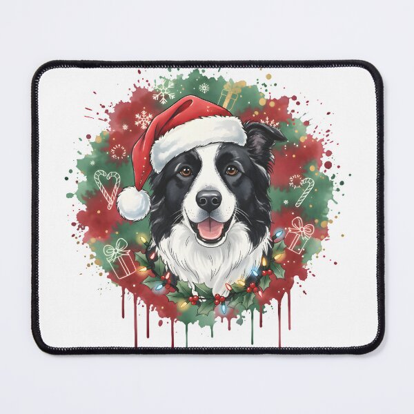 Item preview, Border Collie | Christmas Colorful Watercolor Design #1 designed and sold by MatsurexDesigns.