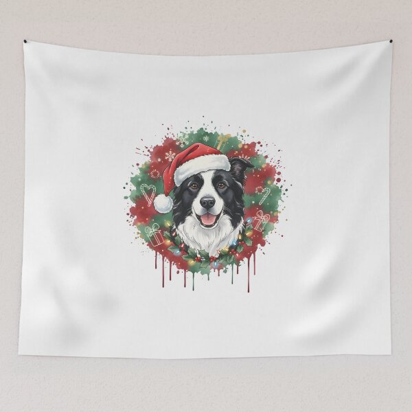 Item preview, Border Collie | Christmas Colorful Watercolor Design #1 designed and sold by MatsurexDesigns.