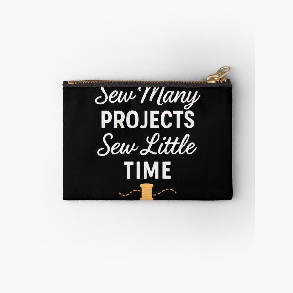 Item preview, Sew Many Projects Sew Little Time – Cute Sewing Quote with Spool and Stitch Line designed and sold by astersgraphics.