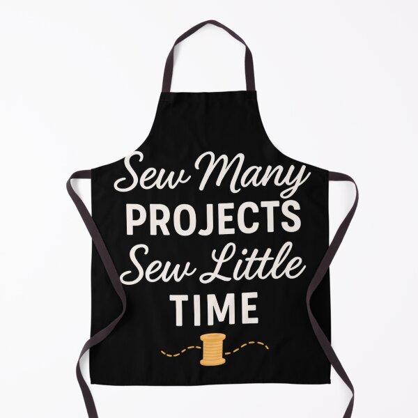 Item preview, Sew Many Projects Sew Little Time – Cute Sewing Quote with Spool and Stitch Line designed and sold by astersgraphics.