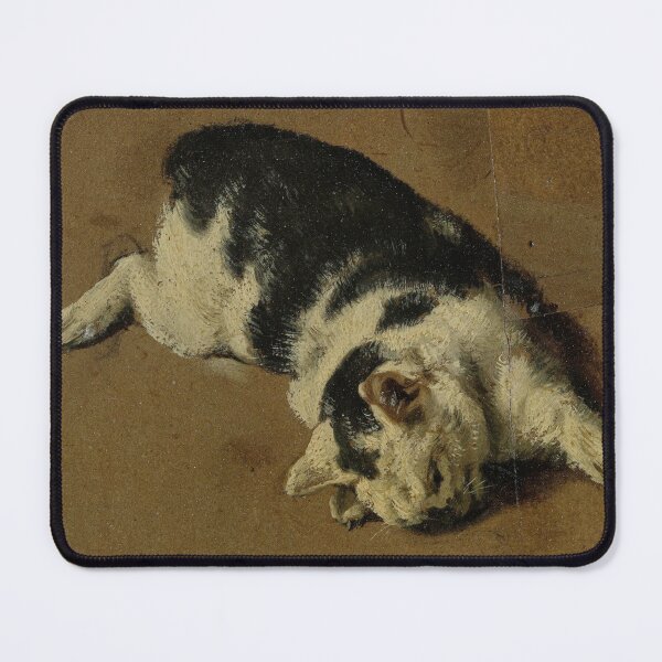 Item preview, Cat lying on its side, left front leg extended designed and sold by felttipcat.