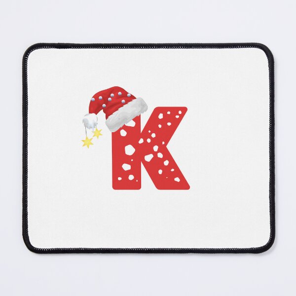 Item preview, Christmas Letter K | Santa Hat Monogram designed and sold by EchoPrint Co..
