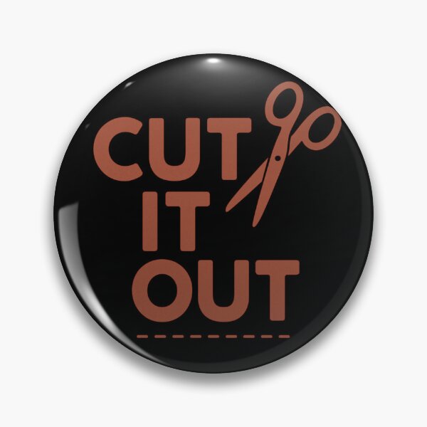Item preview, Cut It Out – Funny Sewing Quote with Scissors and Cutting Line designed and sold by astersgraphics.