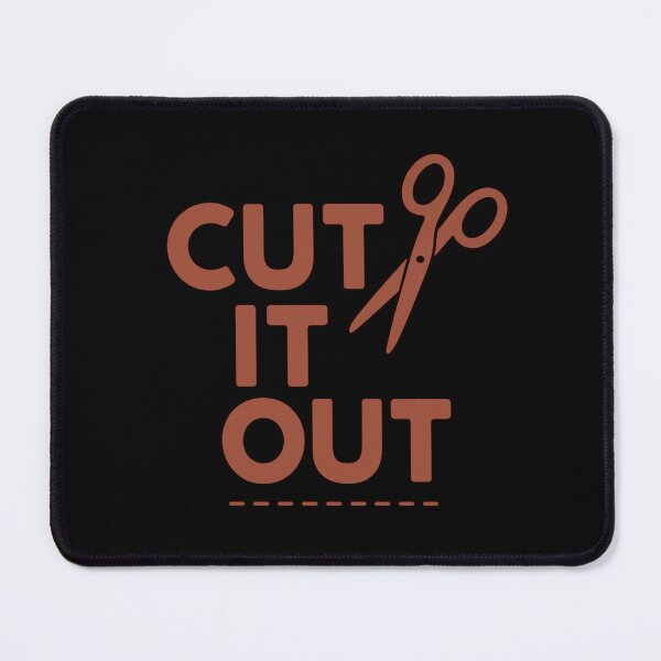 Item preview, Cut It Out – Funny Sewing Quote with Scissors and Cutting Line designed and sold by astersgraphics.