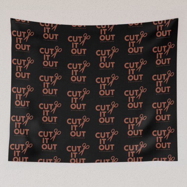 Item preview, Cut It Out – Funny Sewing Quote with Scissors and Cutting Line designed and sold by astersgraphics.