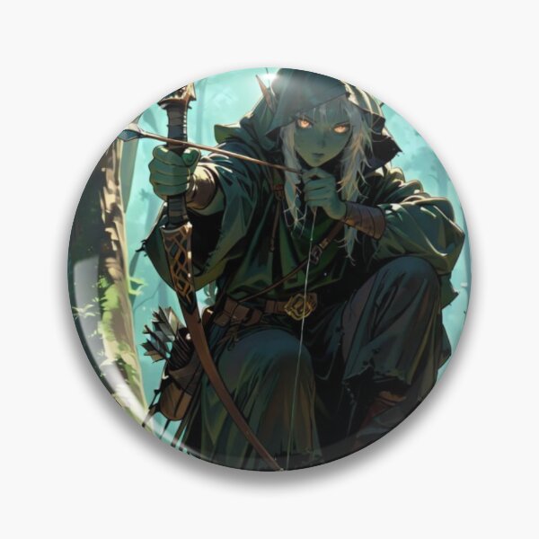 Item preview, Elf Archer in the Forest – Fantasy Ranger Artwork designed and sold by EpicMerchRealm.