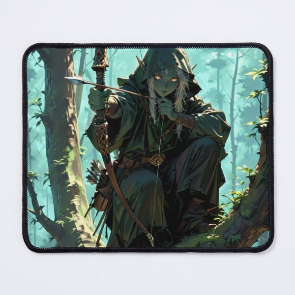 Item preview, Elf Archer in the Forest – Fantasy Ranger Artwork designed and sold by EpicMerchRealm.