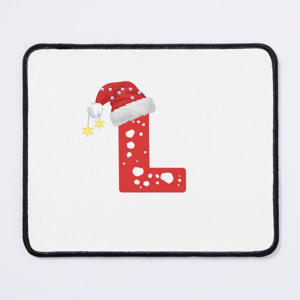 Item preview, Christmas Letter L | Santa Hat Monogram designed and sold by EchoPrint Co..