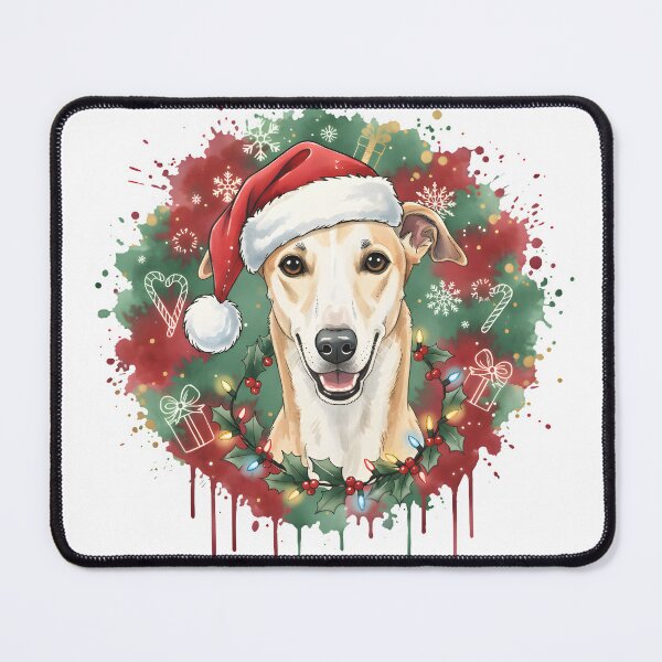 Item preview, Greyhound | Christmas Colorful Watercolor Design #1 designed and sold by MatsurexDesigns.