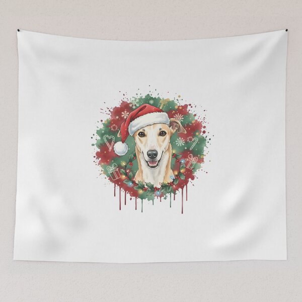 Item preview, Greyhound | Christmas Colorful Watercolor Design #1 designed and sold by MatsurexDesigns.