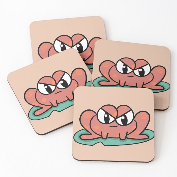 Item preview, Grumpy Frog Emoji – Cute Angry Frog Sticker designed and sold by SolarWayfarer.