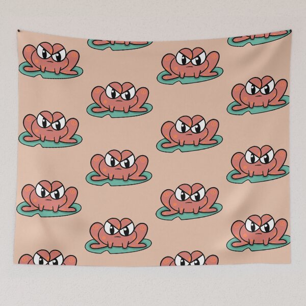 Item preview, Grumpy Frog Emoji – Cute Angry Frog Sticker designed and sold by SolarWayfarer.