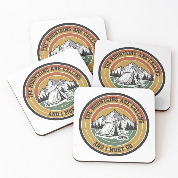 Item preview, The Mountains Are Calling, And I Must Go Vintage Classic Animated Art designed and sold by RedOrBlueIts4U.