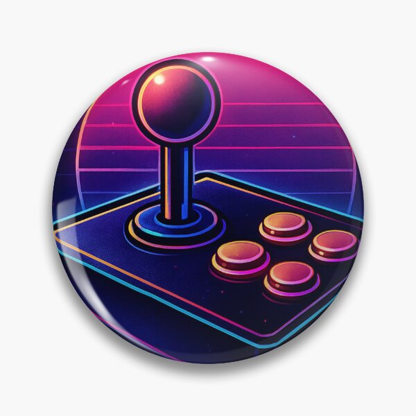 Artikelvorschau, Retro-Neon-Arcade-Joystick – Vintage-Gaming-Kunst für Gamer entworfen und verkauft von FernandsOficial.