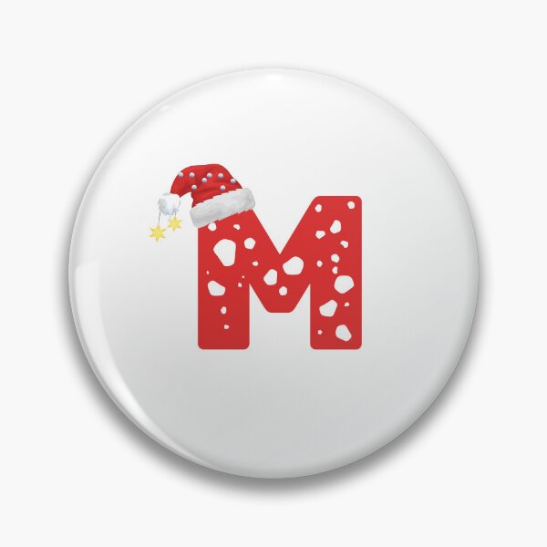 Item preview, Christmas Letter M | Santa Hat Monogram designed and sold by EchoPrint Co..
