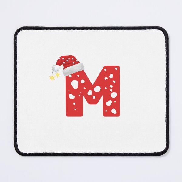 Item preview, Christmas Letter M | Santa Hat Monogram designed and sold by EchoPrint Co..