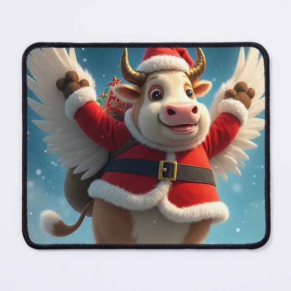 Item preview, Flying cow in Christmas costumes designed and sold by Eno2187.