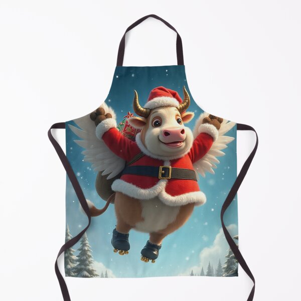 Item preview, Flying cow in Christmas costumes designed and sold by Eno2187.