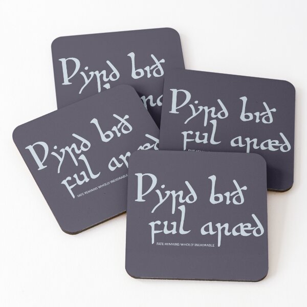 Item preview, Wyrd Bid Ful Araed - Fate Remains Wholly Inexorable (alternative design) designed and sold by Medieval Steward Designs.