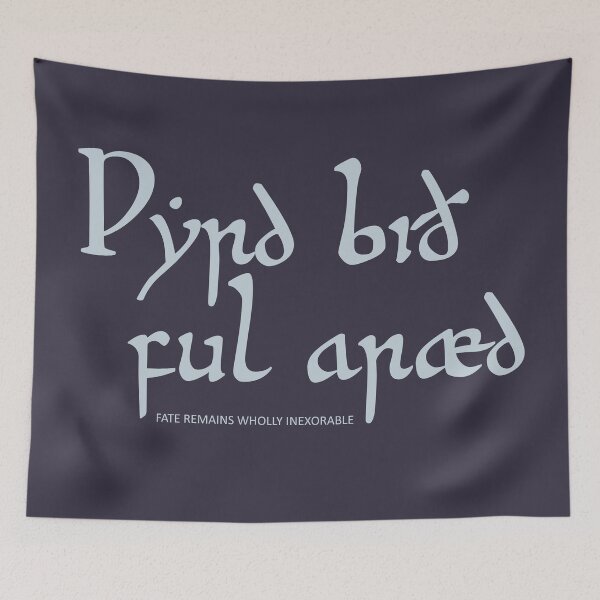 Item preview, Wyrd Bid Ful Araed - Fate Remains Wholly Inexorable (alternative design) designed and sold by Medieval Steward Designs.