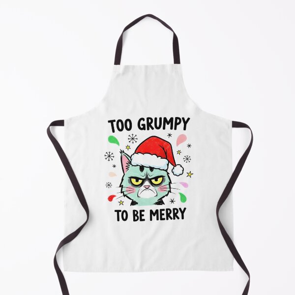 Item preview, Too Grumpy To Be Merry Cat Funny Christmas Design designed and sold by SeGoArtDesign.