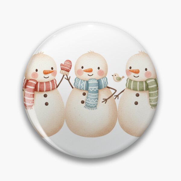Item preview, Cute Snowman Trio Christmas Winter Friends designed and sold by ZYNORAworld.