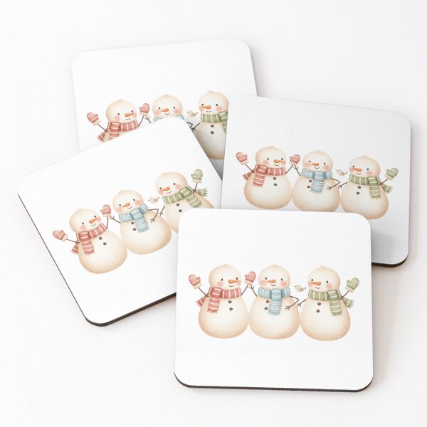 Item preview, Cute Snowman Trio Christmas Winter Friends designed and sold by ZYNORAworld.