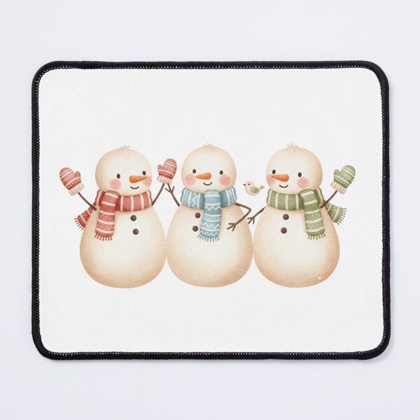 Item preview, Cute Snowman Trio Christmas Winter Friends designed and sold by ZYNORAworld.