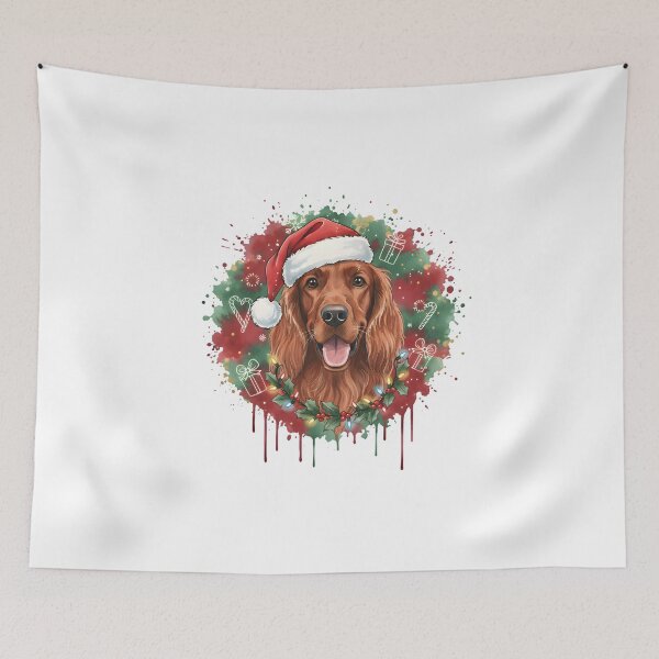 Item preview, Irish Setter | Christmas Colorful Watercolor Design #1 designed and sold by MatsurexDesigns.
