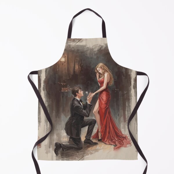 Item preview, Girl in Red and men in black is proposing her - Valentine Special - Couple Romantic moments designed and sold by RSDigitalPrintDesign.