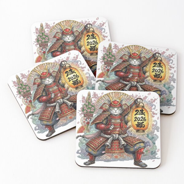Item preview, Samurai Cat Happy 2026 designed and sold by PetJoyPrintsCO.