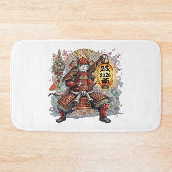 Item preview, Samurai Cat Happy 2026 designed and sold by PetJoyPrintsCO.